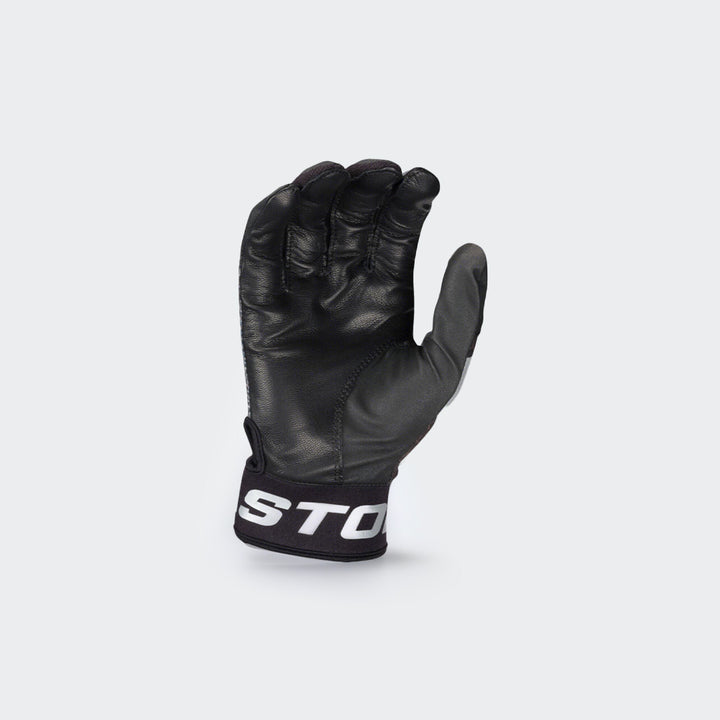 Inner view of Easton Mav GTYBG youth black batting gloves