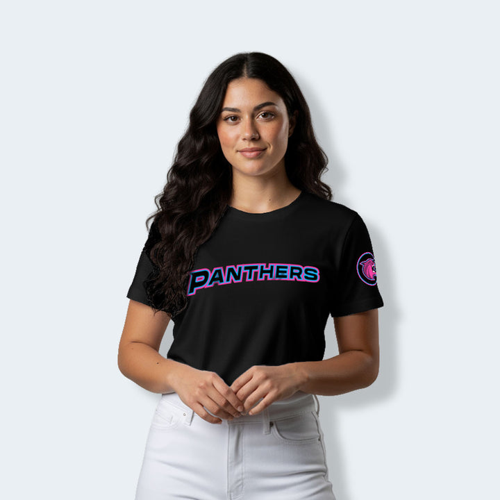 Adult Cotton T-Shirt / Pink Panthers - Black