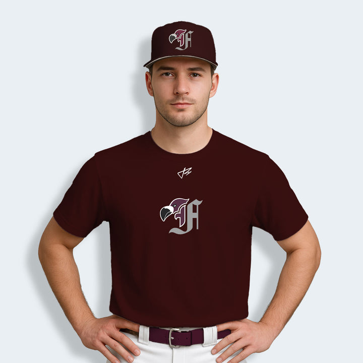 Adult Maroon T-Shirt /  Berlin Flamingos