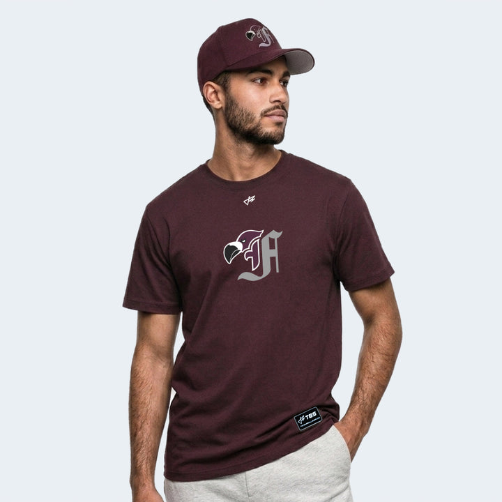 Adult Maroon T-Shirt /  Berlin Flamingos