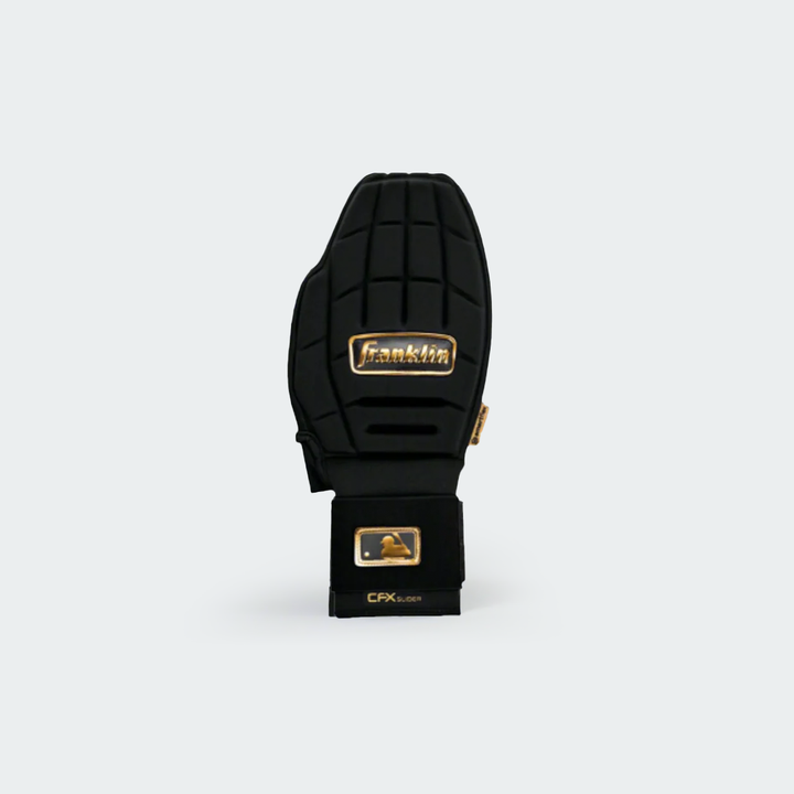 Franklin PRT Series sliding mitt in black, protective gear for baseball and softball players during base slides
