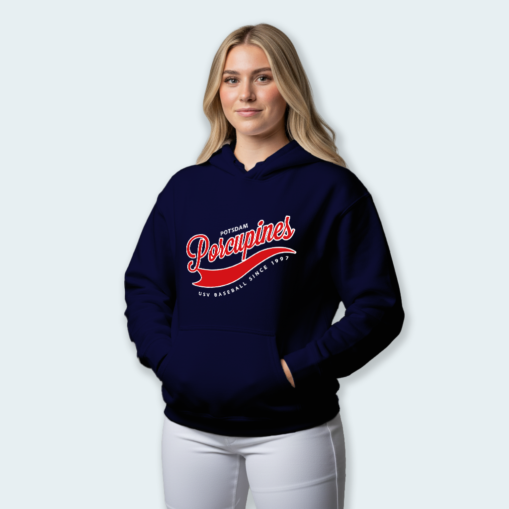 Adult Sport Hoodie - Potsdam (Red Logo)