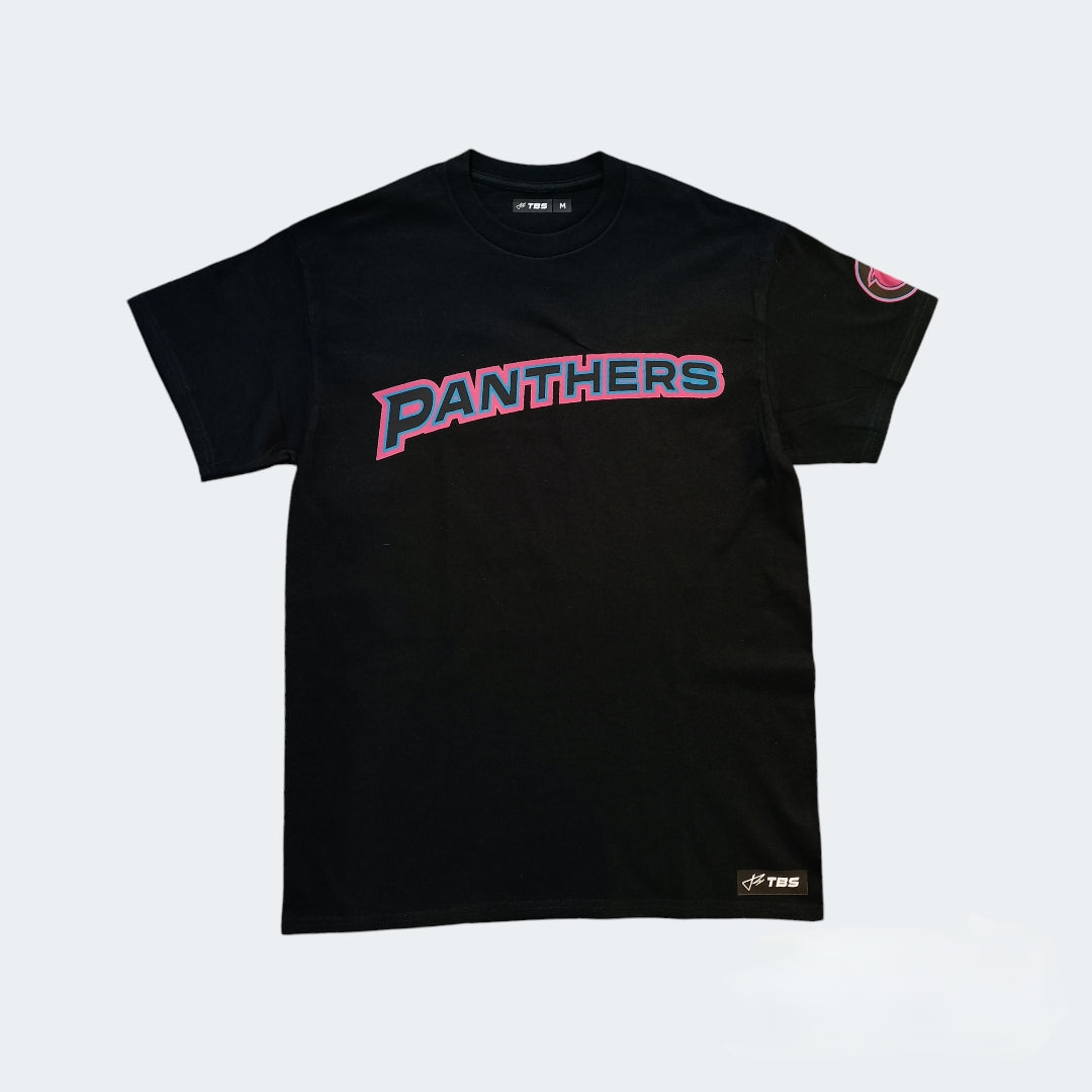 Adult Cotton T-Shirt / Pink Panthers - Black