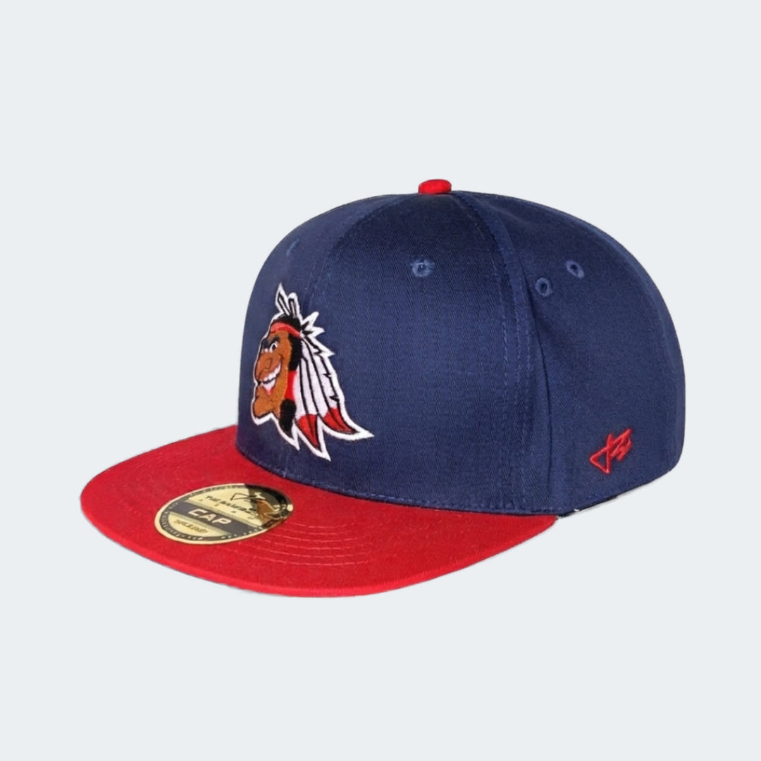 Indians Old School Snapback-Kappe, Marineblau/Rot