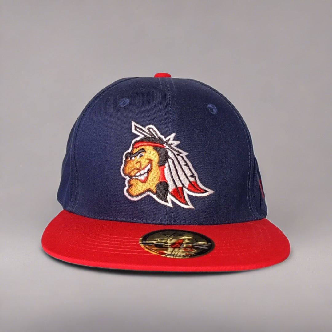 Indians Old School Snapback-Kappe, Marineblau/Rot