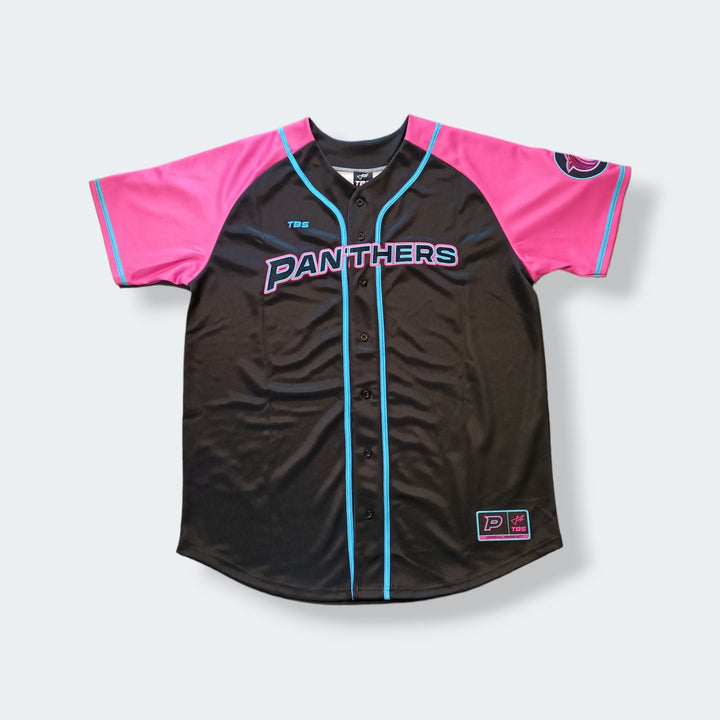 Vorbestellung - Offizielles Pink Panthers 2024 Softball-Trikot - Schwarz