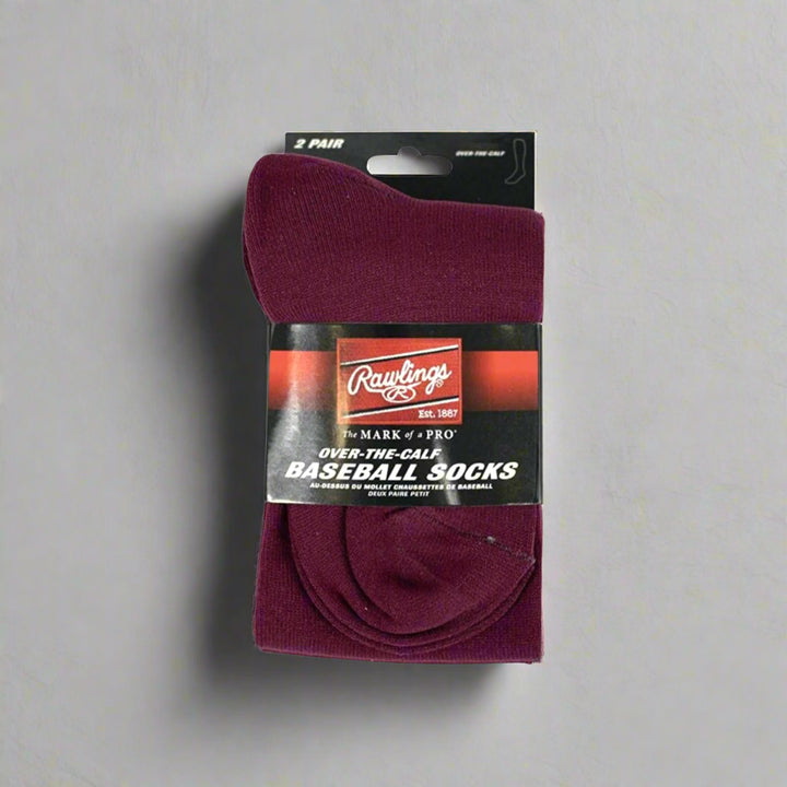 Rawlings Baseball Socks *2 pairs - Maroon