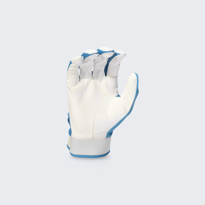 Interior view of the Franklin PRT Series sliding mitt in blue, highlighting the protective padding and fit for sliding safety