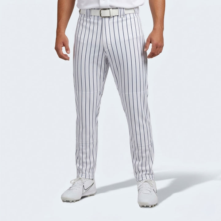 Adult Long Baseball Pants / White Striped