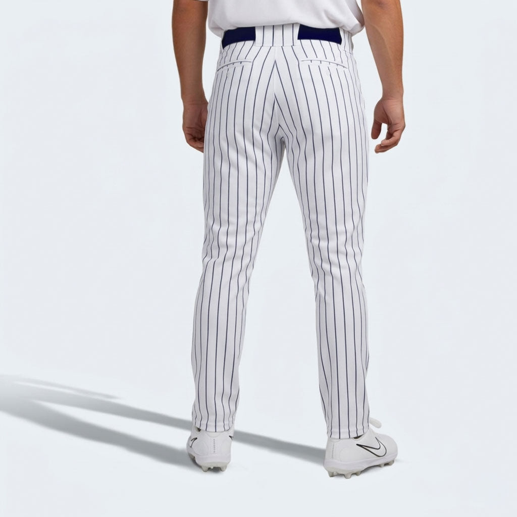 Adult Long Baseball Pants / White Striped