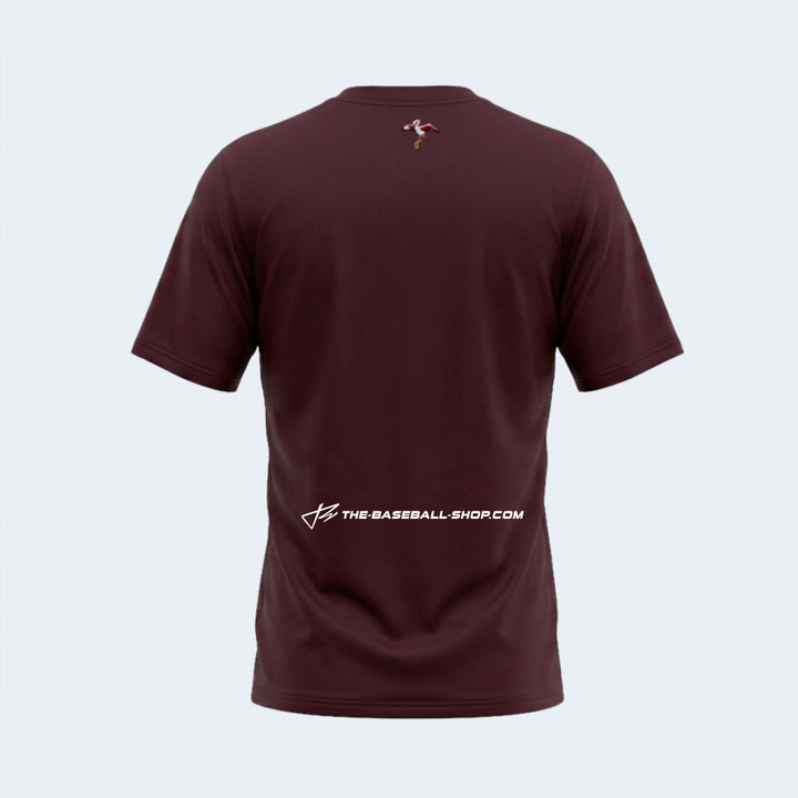 Adult Maroon T-Shirt /  Berlin Flamingos