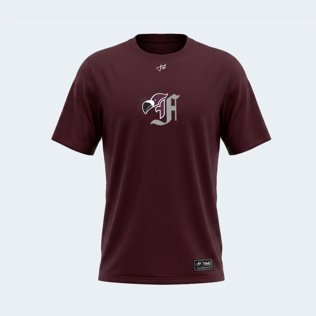 Adult Maroon T-Shirt /  Berlin Flamingos