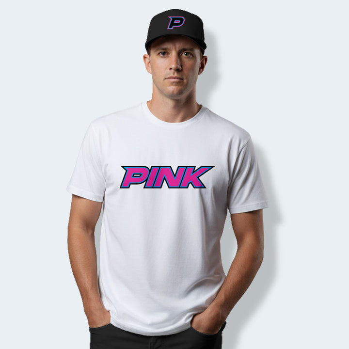 Adult Cotton T-Shirt / Pink Panthers - White