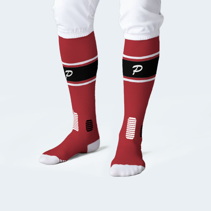 Adult Socks - Cardinal/Black