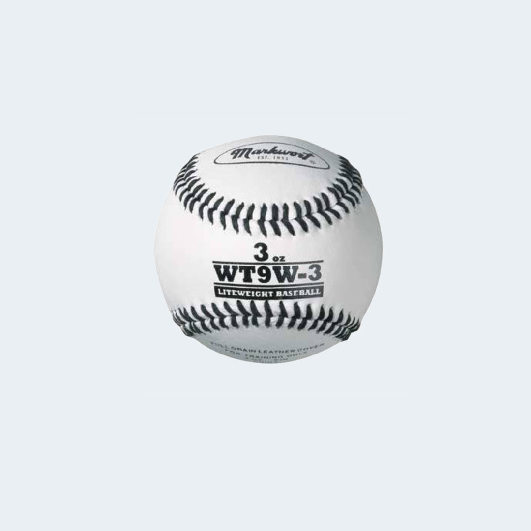 Weighted White Leather Baseball (WT9W) Weight 6 oz