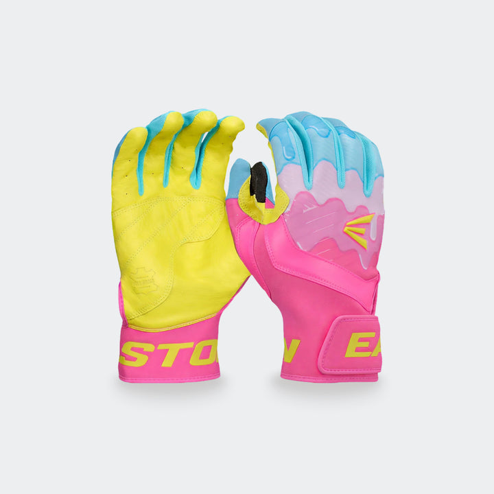 Easton WO25BG Walk-Off Ethos Drip Columbia Blue/Pink — pair view