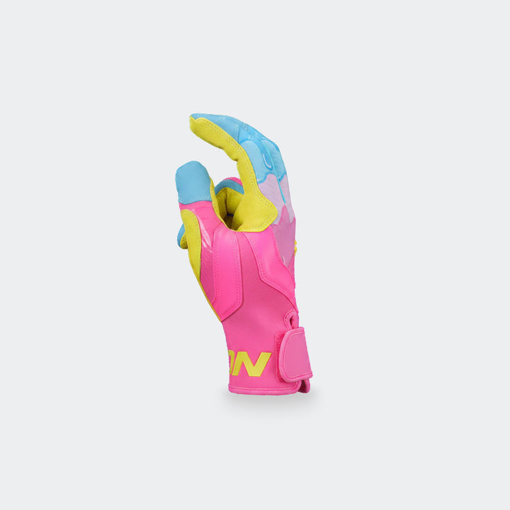 Easton WO25BG Walk-Off Ethos Drip Columbia Blue/Pink — palm view
