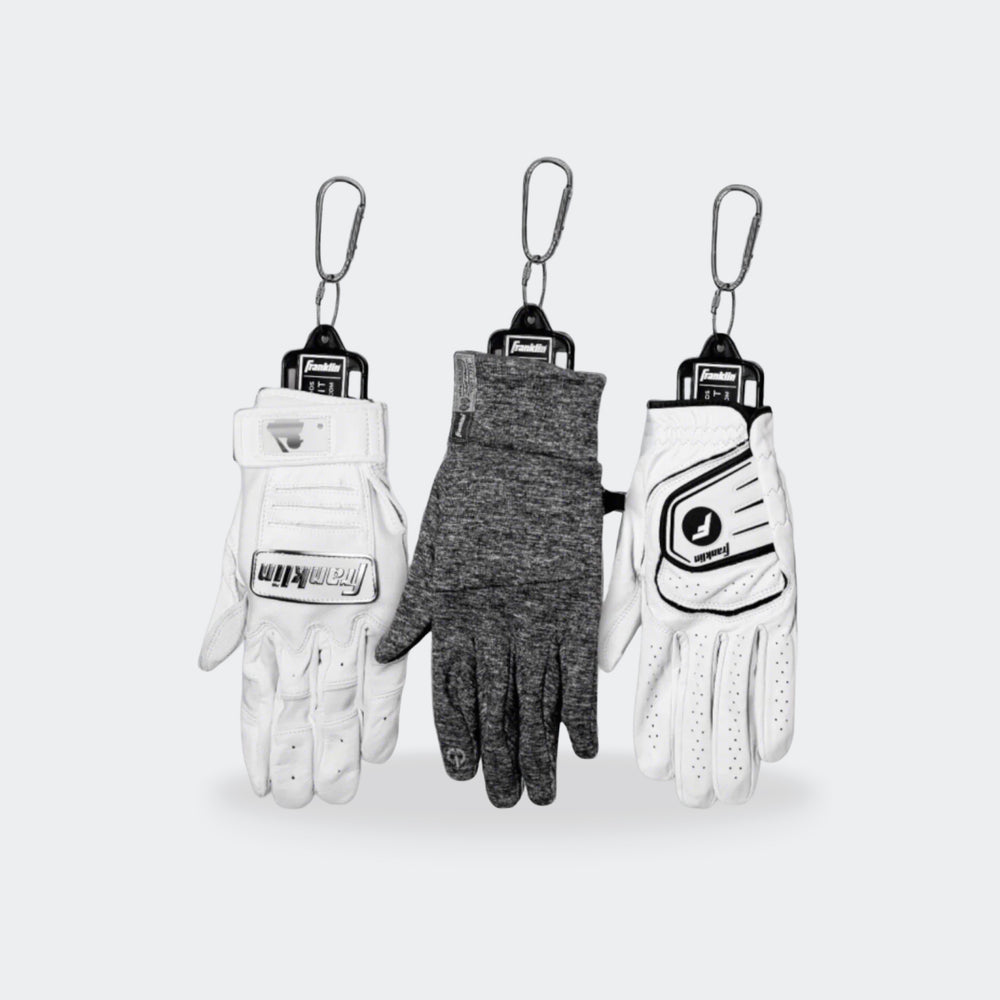 Franklin Aerator Batting Glove Black — back view