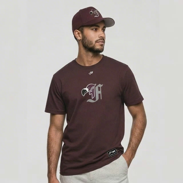 Adult Maroon T-Shirt /  Berlin Flamingos
