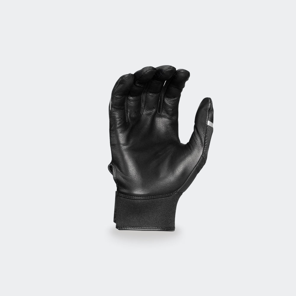 Palm view of Rawlings CL25BG Clout Batting Gloves in Black — The Baseball Shop