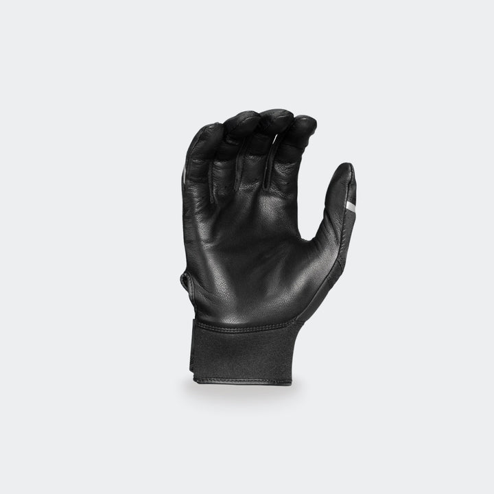 Palm view of Rawlings CL25BG Clout Batting Gloves in Black — The Baseball Shop