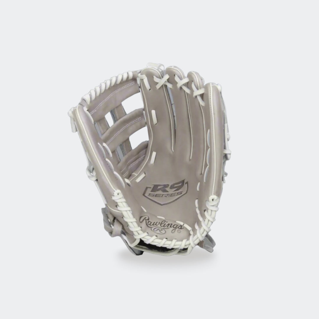 Rawlings R9SB130-6G softball glove 13 inch RHT — back view