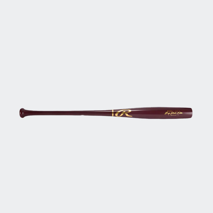 Rawlings Torpedo Maple Wine 34” Wood Baseball Bat barrel view