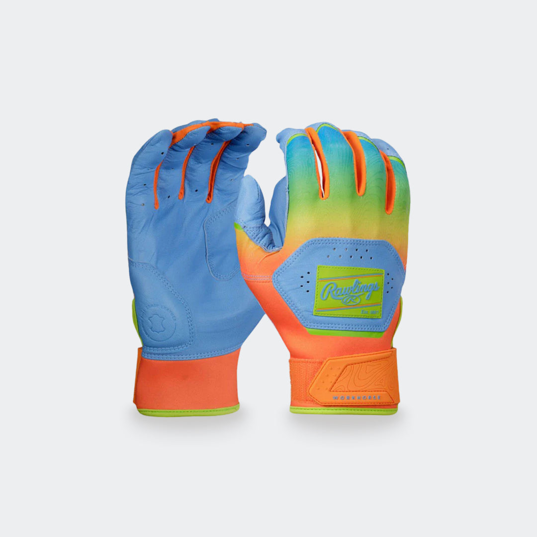 Rawlings WH25BG Workhorse Fun Burst Columbia/Orange — pair view