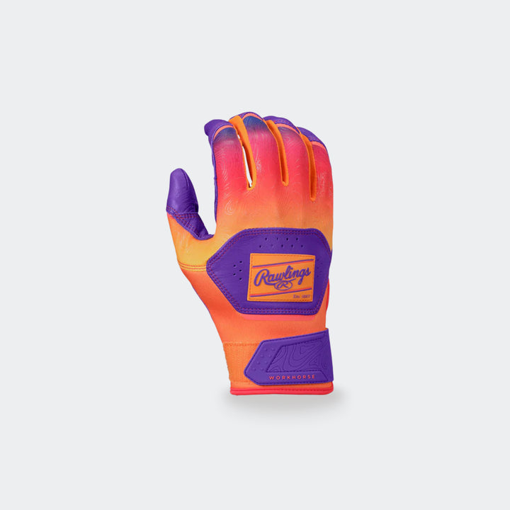 rawlings-wh25bg-workhorse-fun-burst-purple-orange-front-view