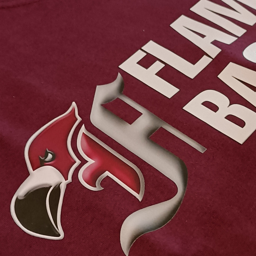 Adult Cotton Maroon T-Shirt / Berlin Flamingos