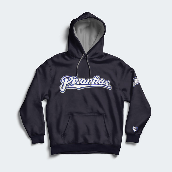 Baseball hoodie Piranhas front