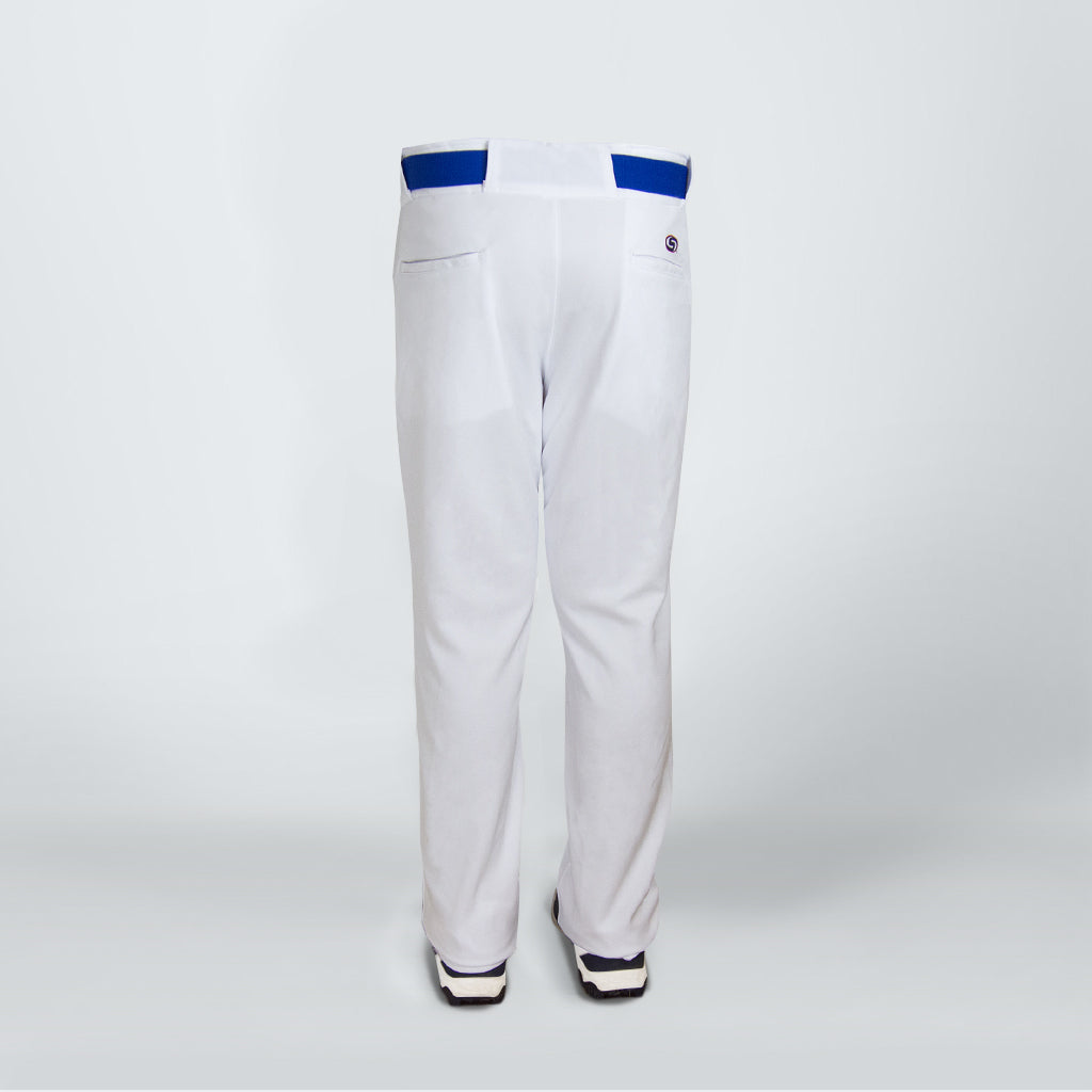 Baseball pants straight with leg trim back