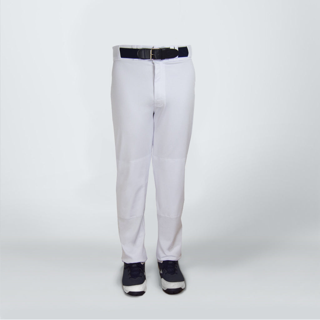 Semi relaxed baseball pants with leg trim front