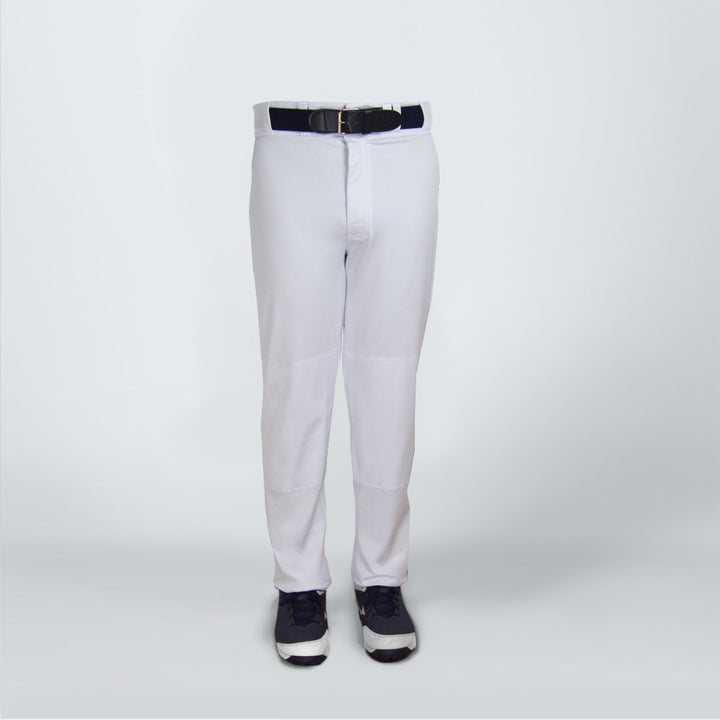 Semi relaxed baseball pants with leg trim front