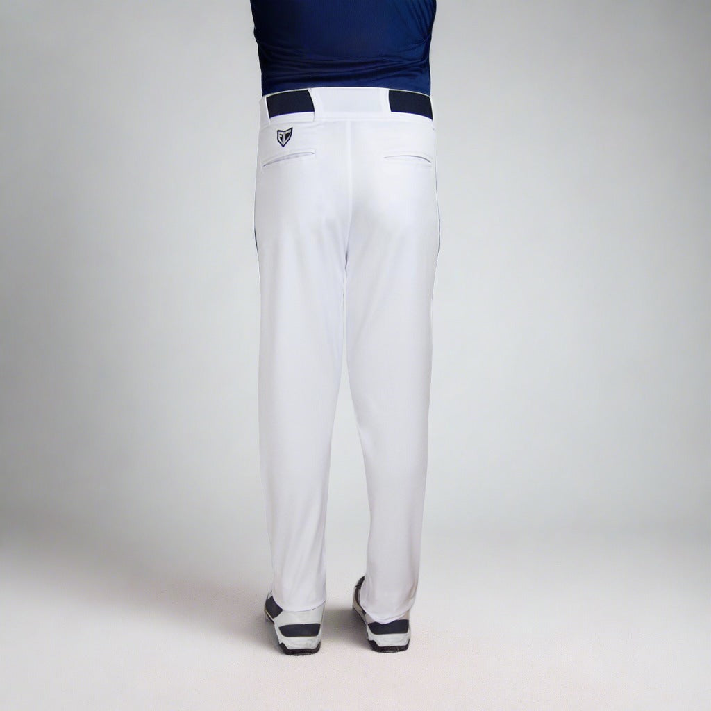 Semi relaxed baseball pants back