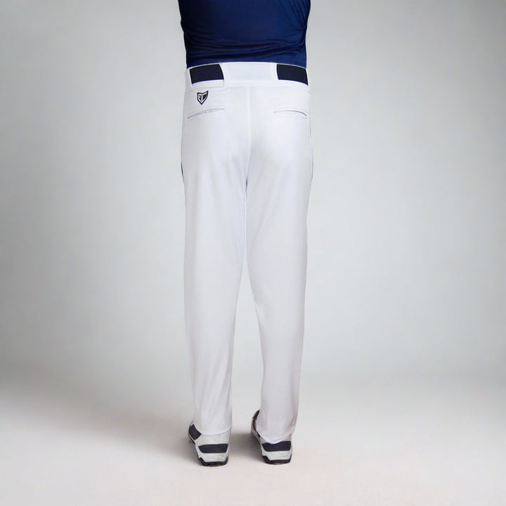 Semi relaxed baseball pants back